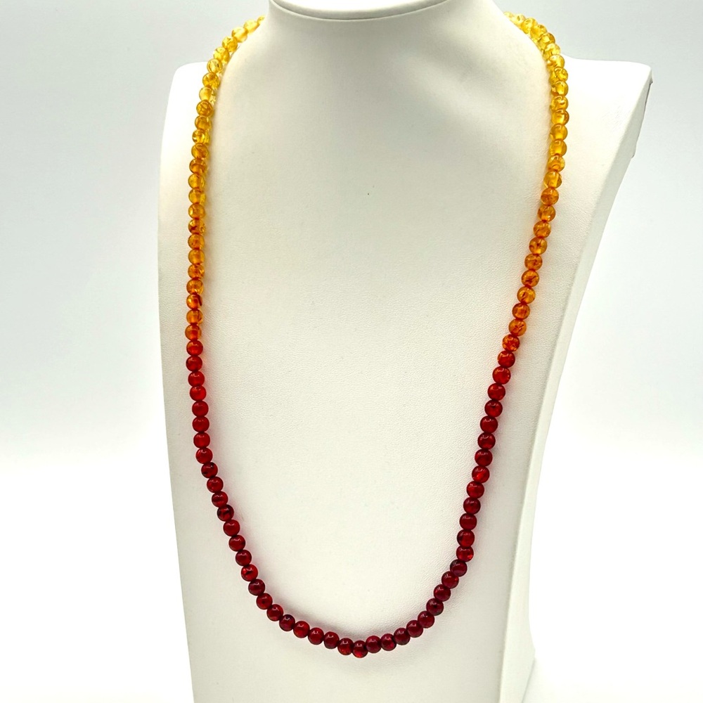 SOLD. Luxury Artisan 2-Piece Set - Amber Necklace and Earrings (Real Amber) - Picture 3 of 3